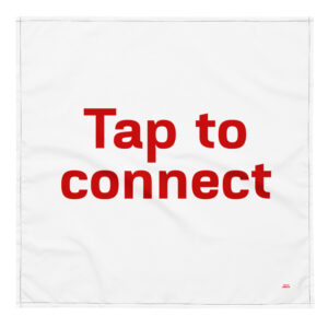 All-over print bandana "Tap to connect"