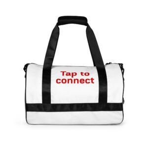 All-over print gym bag "Tap to connect"