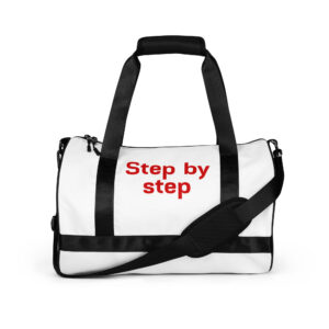 All-over print gym bag "Step by step"