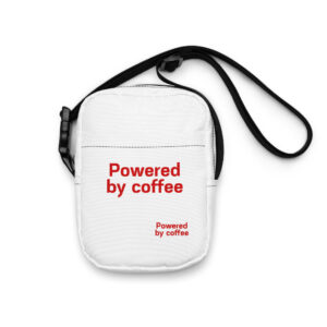 Utility crossbody bag "Powered by coffee"