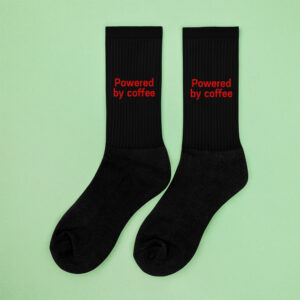 Socks "Powered by coffee"