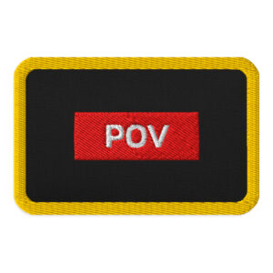 Embroidered patches "POV"