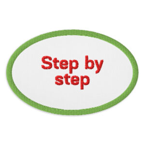Embroidered patches "Step by step"