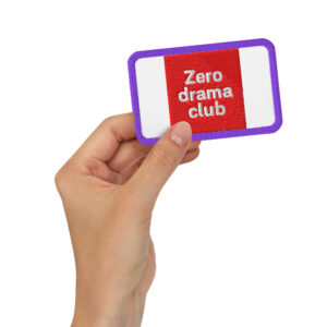 Embroidered patches "Zero drama club"