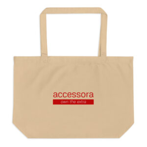 Large organic tote bag "Accessora own the extra"