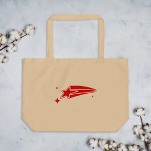 Large organic tote bag "Falling Star"