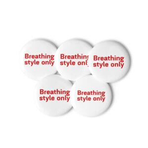 Set of pin buttons "Breathing style only"