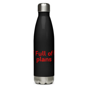 Stainless steel water bottle "Full of plans"