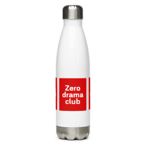 Stainless steel water bottle "Zero drama club"