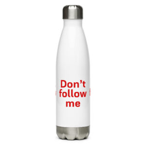 Stainless steel water bottle "Don't follow me"