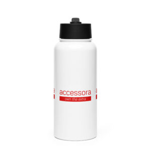 Stainless steel water bottle with a straw lid "Accessora own the extra"