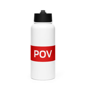 Stainless steel water bottle with a straw lid "POV"