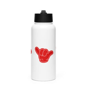 Stainless steel water bottle with a straw lid "Shaka Vibes"