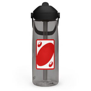 Flip straw water bottle