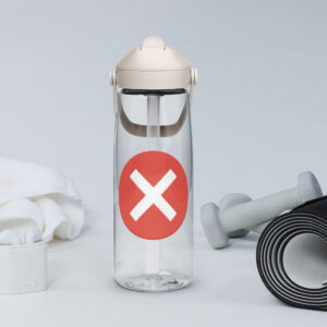 Flip straw water bottle