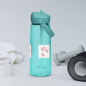 Flip straw water bottle "Abstract Lines"