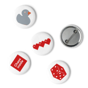 Set of pin buttons