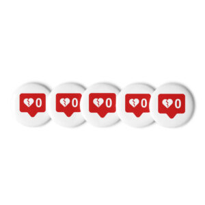Set of pin buttons "Zero Love"