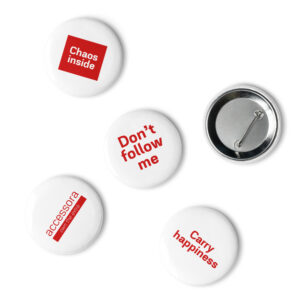 Set of pin buttons