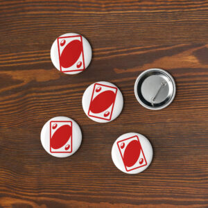 Set of pin buttons