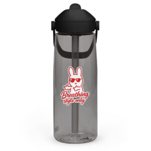 Flip straw water bottle