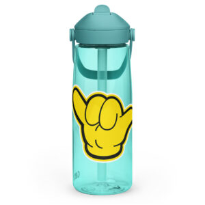 Flip straw water bottle