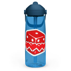 Flip straw water bottle