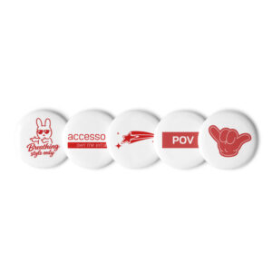 Set of pin buttons