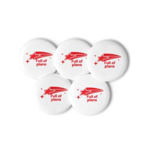 Set of pin buttons