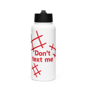 Stainless steel water bottle with a straw lid