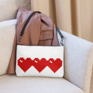 Compact Crossbody Carrier Pixel Heart