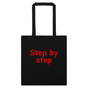Cotton color tote bag "Step by step"