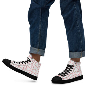 CRIMSON SCRATCH High-Top Street Sneakers