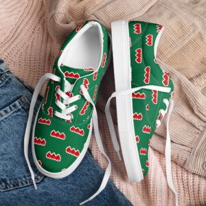 Classic Canvas Lace-Up Shoes Pixel Heart