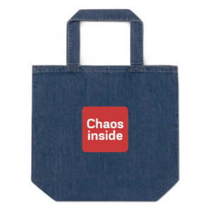 Organic Denim Shopper Bag Chaos Inside