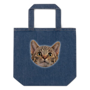 Organic Denim Market Bag Curious Cat