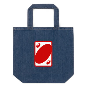 Organic denim tote bag "Wild Card"