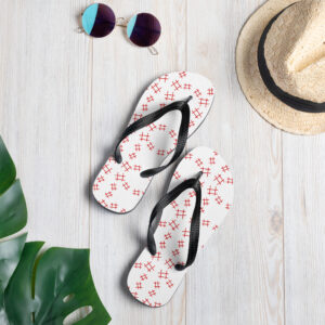 CRIMSON SCRATCH Beach Flip-Flops