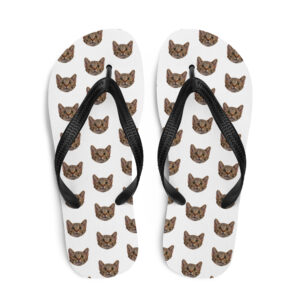 Curious Cat Beach Flip-Flops