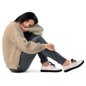 Women’s Lace-Up Canvas Trainers — CRIMSON SCRATCH