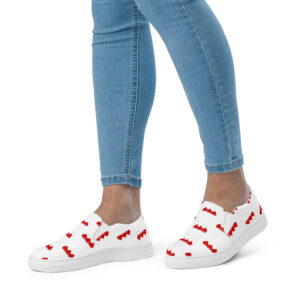 Pixel Heart Easy Slip-On Sneakers